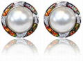 Sterling Silver Synthetic Opal Jewelry-