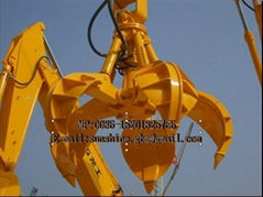 Excavator orange peel grab bucket