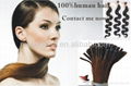 diamand quality Pre-bonded U-tip human hair weaving 3