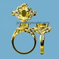 rubber mould of gold or silver  rings in princess style 1