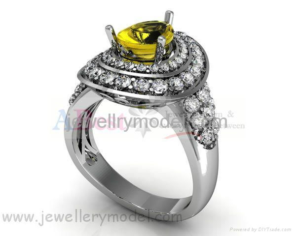 Jewelry fashion gold or silver ring mold and model