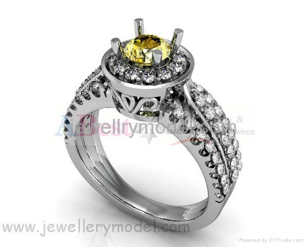 Jewelry fashion gold or silver ring mold and model 3