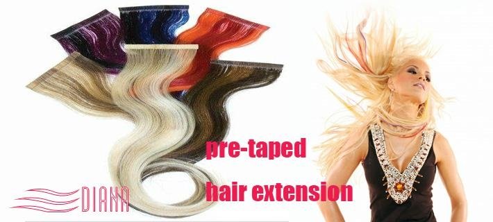 tape on hair extension skin weft PU hairextension 4