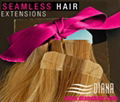 Double tape hair extension skin weft PU hairextension