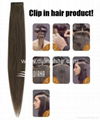 100% virgin remy clip in hair extension  2