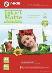 180g Inkjet Matte Coated Paper for Inkjet 