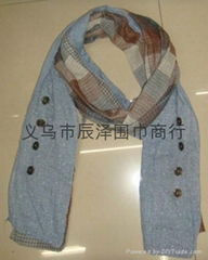 Gauze printing scarf 