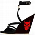 2012 new arrival sandal Wholesale sandal Totem suede sculpted-wedge sandals 760