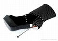 LOTOYO Black Velvet 140mm Heel Boots LTYQC461A 3