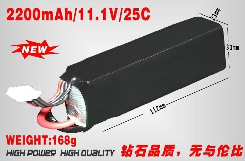 2200mah 11.1v 25c lipo battery in hot sale 
