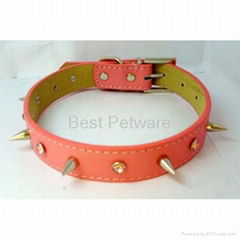 Pink Collar with long and short stud pin