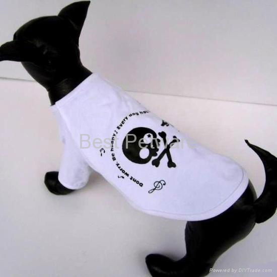 100% Cotton Dog Pet T-shirt, Size XS-XXL