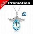 Angel demon crystal necklace sweater