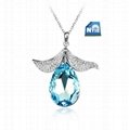 Angel demon crystal necklace sweater chain CHN Air Post Free shipping 2