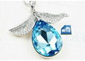Angel demon crystal necklace sweater chain CHN Air Post Free shipping 3