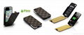 iphone4 portable backup battery charger leather case