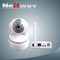 Mini Pan Tilt Infrared Half Dome Wireless IP Camera