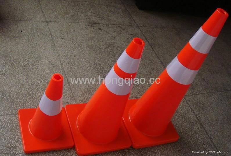 36" High 9.5 LB Orange Traffic Cone with Two 4" Reflective  2