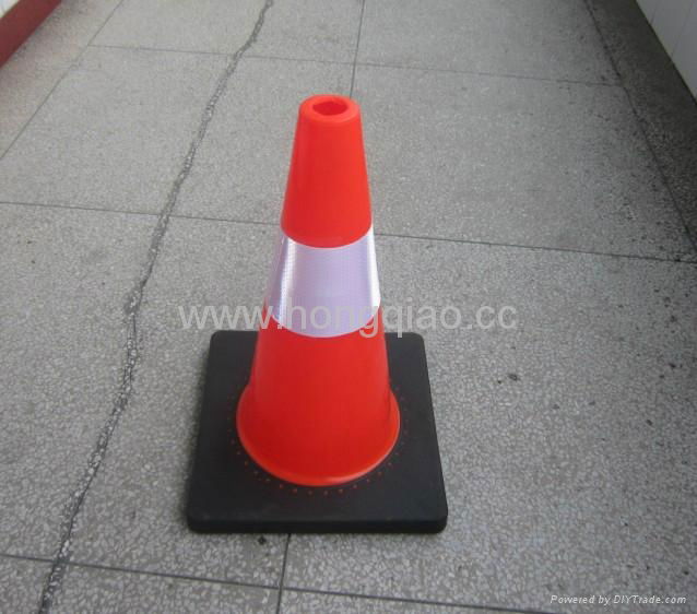 36" High 9.5 LB Orange Traffic Cone with Two 4" Reflective  3