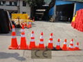 28"  High 5 LB Orange Safety Cone with Two 4"  Reflective  4