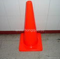 28” High 7.7 LB Orange PVC Traffic Cone with  4” and 6" Reflective Collars 2