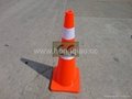 18" High 2.5 LB PVC Road Safety Cone with 4"  Reflective Collar 4