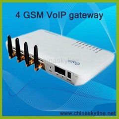 4 SIM Card GSM VoIP Gateway