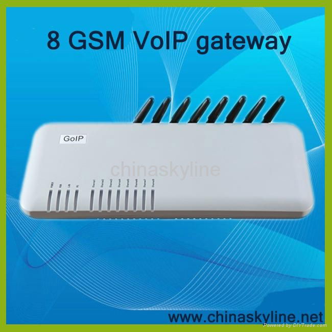 8 channels SIP GSM VoIP Gateway