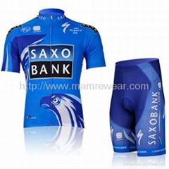 2012 Team Saxobank pro team cycling bike wear