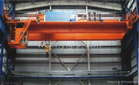 Heavy duty double beams overhead travelling crane machinery 5