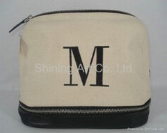 Canvas cosmetic bag