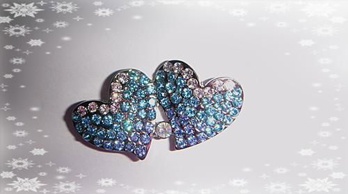 fashion  heart type diamonded woman shoes clip accessories 4