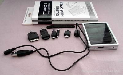 solar mobile charger with 5adapters