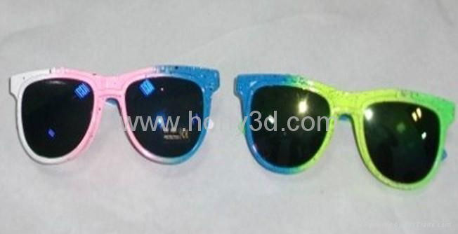 plastic frame rainbow glasses  3