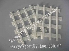 PET geogrid with pvc or asphalt coating,high strength,50x50mm holes size