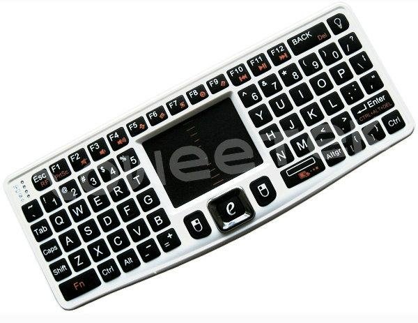 2.4G Ultra Mini Wireless Keyboard with Receiver and Touchpad