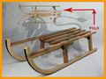 wooden snow sled