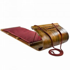 snow Toboggan wooden sled