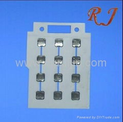 Calculator semi conductor keypad dome arrays