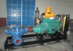 Double suction water pump set