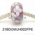 Silver Core Murano Bead  1