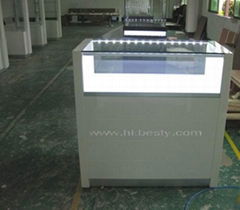 diamond and gemstone jewelry store display counter with led