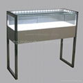 white glossy wood jewellery display counter showcase design 1