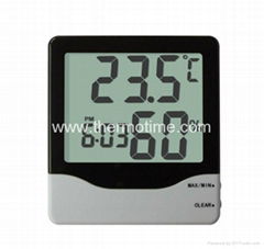 Digital Thermometer& Hygrometer with clock TM803A