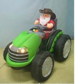 TZINFLATABLE-4Ft inflatable santa with tractor
