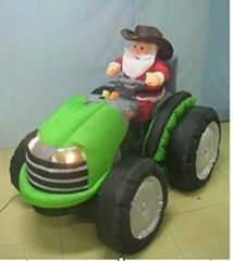 TZINFLATABLE-4Ft inflatable santa with tractor