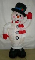 TZINFLATABLE-4Ft inflatable snowman with waving hand