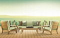 outdoor solid wood sofa set 1