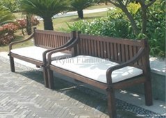 garden solid wood long bench