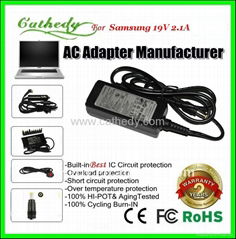 Top quality laptop adapter for Samsung 19V2.1A  5.5*3.0*1.2